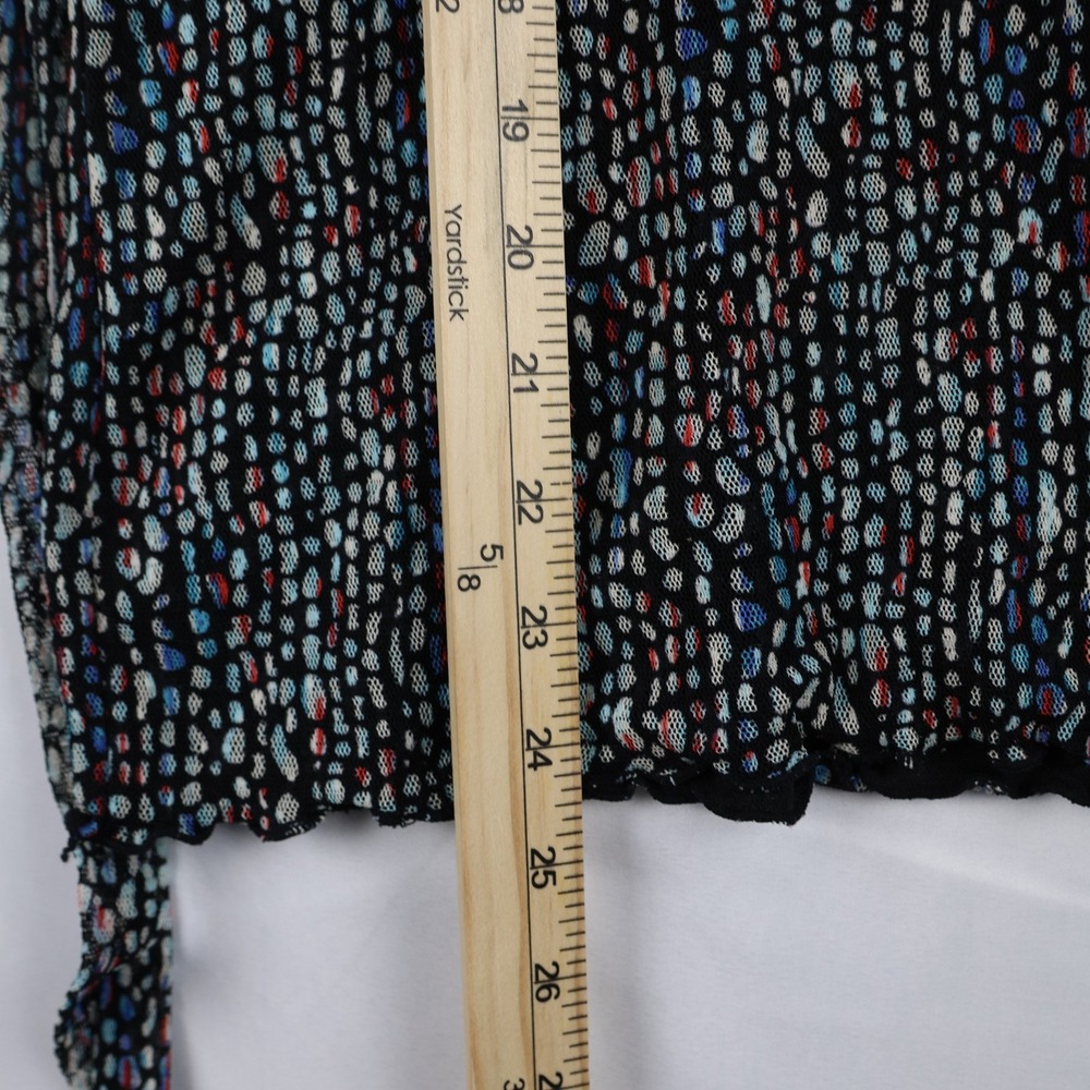 Style & Co Top Womens Large Petite Flutter Sleeve Wrap Dot Print Multicolor - Picture 9 of 12